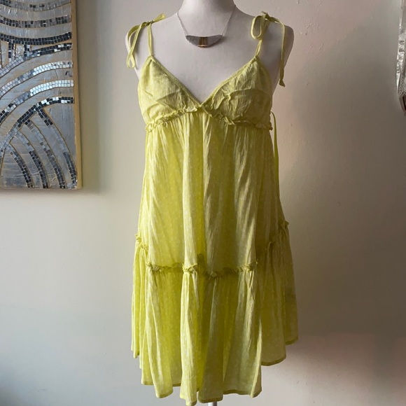 Wild Fable - Sleeveless Neon Yellow Swing Dress - Picture 3 of 10